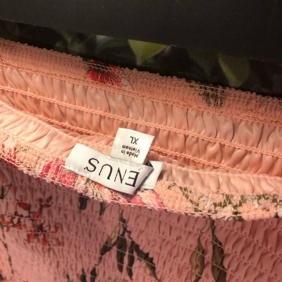 VENUS Pink A-Line Resort Maxi Split Ruffle Floral Dress NWT SIZE XL - Picture 15 of 16